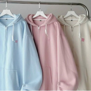 Áo hoodie nỉ thêu logo hình mặt cười bassic đơn giản