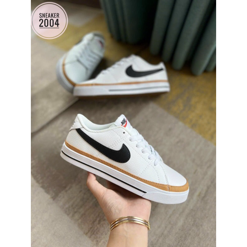 Giày nk LEGACY trắng móc đen kẻ nâu mới blazer low trắng đen cao cấp , giày sneaker nam nữ hot