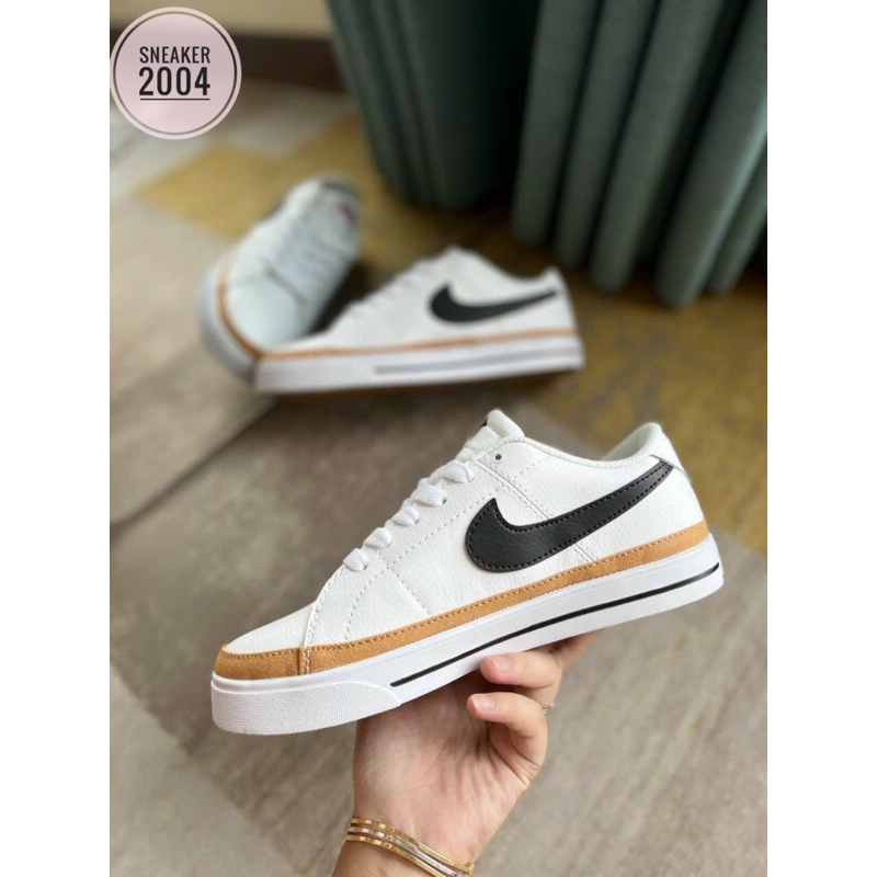 Giày nk LEGACY trắng móc đen kẻ nâu mới blazer low trắng đen cao cấp , giày sneaker nam nữ hot