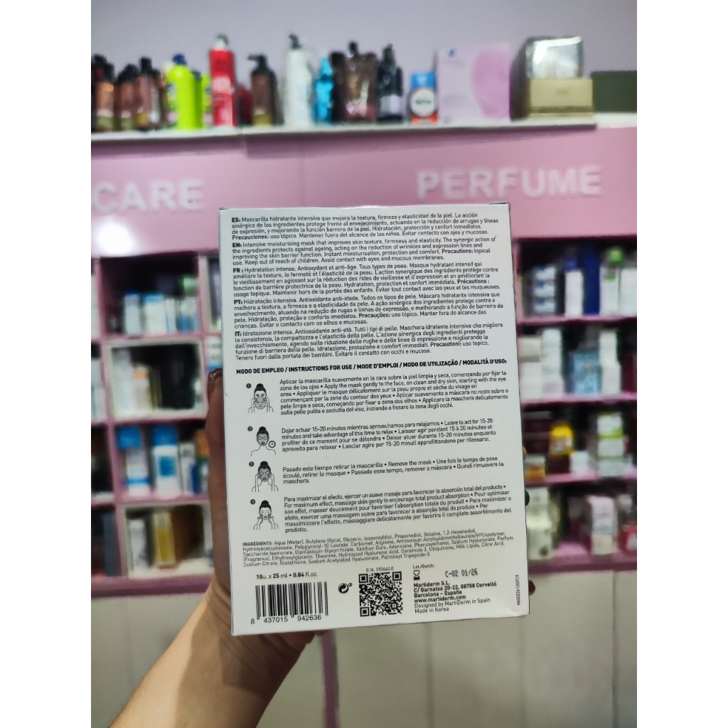 Mặt Nạ Siêu Dưỡng Ẩm Ma.rtiDerm The Originals Moisturising Mask 1 hộp 10 miếng