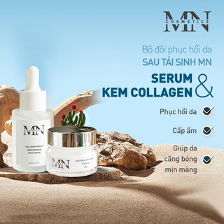 Combo phục hồi da sau tái tạo kem collagen + serum collagen mỹ nam