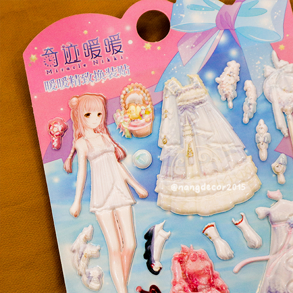 Hình dán sticker nổi 3D | Búp Bê 04 |  hoạt hình dễ thương chống nước cho bé trai, bé gái | Nắng Decor