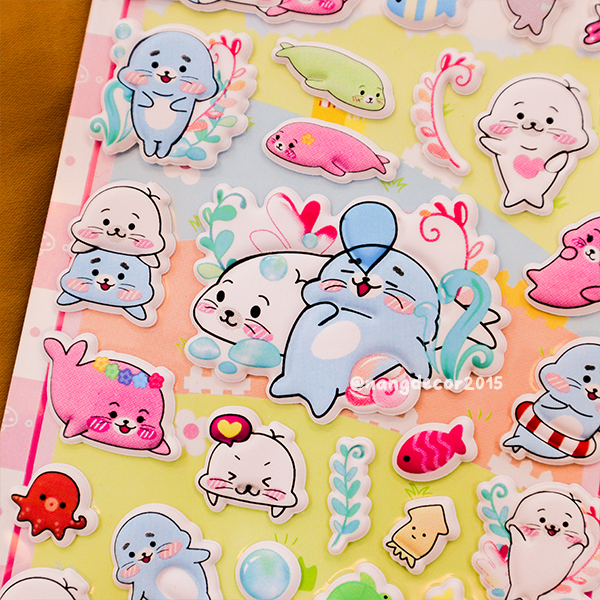 Hình dán sticker nổi 3D | Động Vật Nhỏ 02 | hoạt hình dễ thương chống nước cho bé trai, bé gái | Nắng Decor