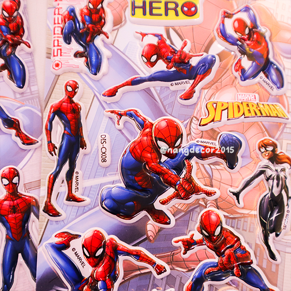 Hình dán sticker nổi 3D | Siêu Nhân 01 |  hoạt hình dễ thương chống nước cho bé trai, bé gái | Nắng Decor