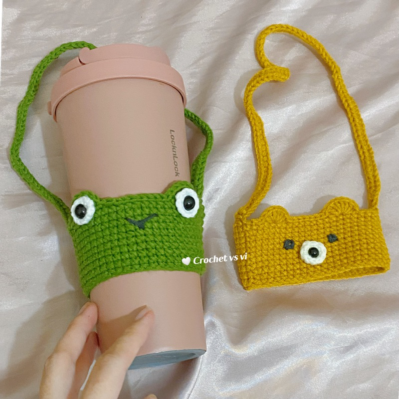 Túi đựng ly/ bính giữ nhiệt bằng len hình thú cute