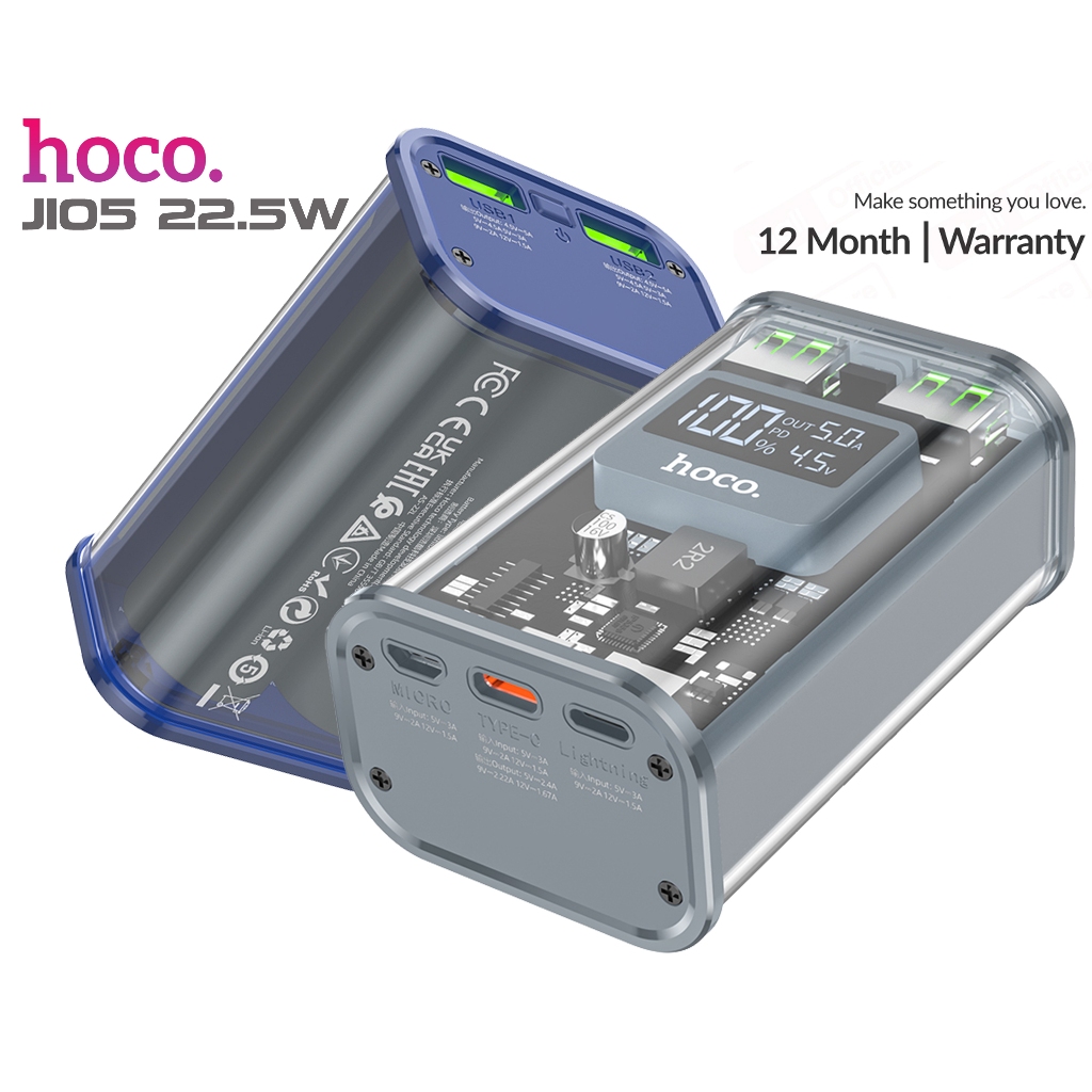 Pin sạc dự phòng Hoco J105 Discovery edition 22.5W 10000mAh sạc nhanh PD QC3.0 - Bảo Hành 1 Năm Chính Hãng