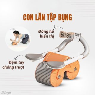 Con lăn trợ lực, con lăn tập bụng tại nhà 2 bánh thiết kế mới có chỗ để tay tiện dụng, chất liệu cao cấp didooglt