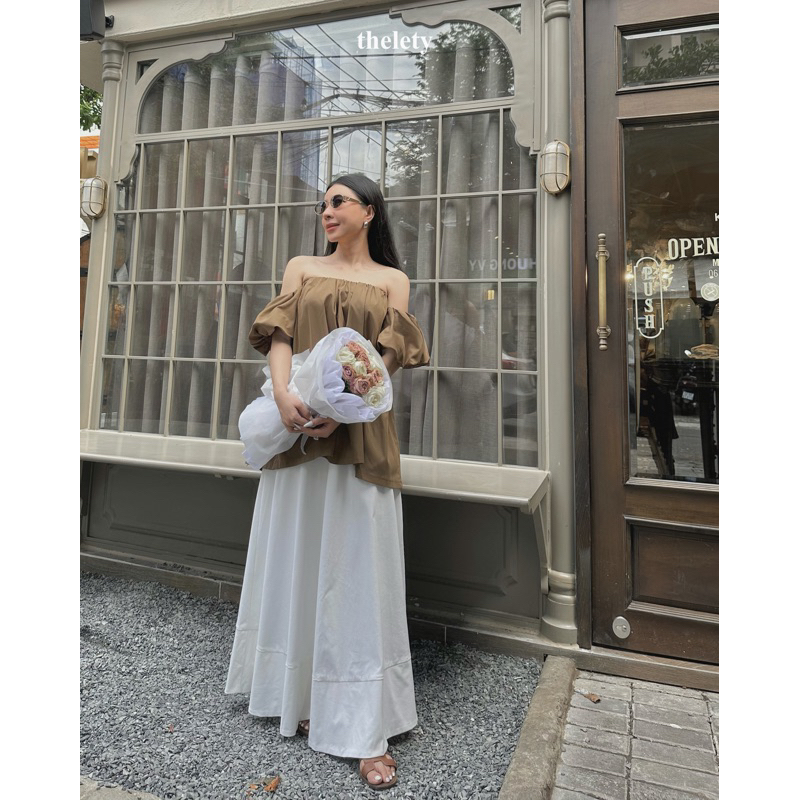 Chân Váy Midi Dáng Xoè Xếp Ly Rũ MEILA SKIRT | 𝐭𝐡𝐞𝐥𝐞𝐭𝐲