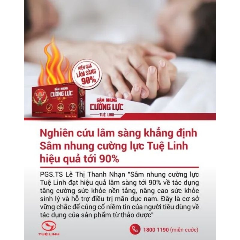 Sâm Nhung cường lực tuệ linh_chỉ từ 159 khi mua combo thể lực dồi dào, sinh lí vững mạnh, làm chậm quá trình mãn duc nam