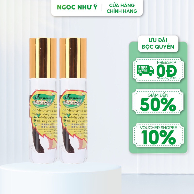 Dầu Lăn Thảo Dược Quế Khâu Jermjan 8ml Thái Lan