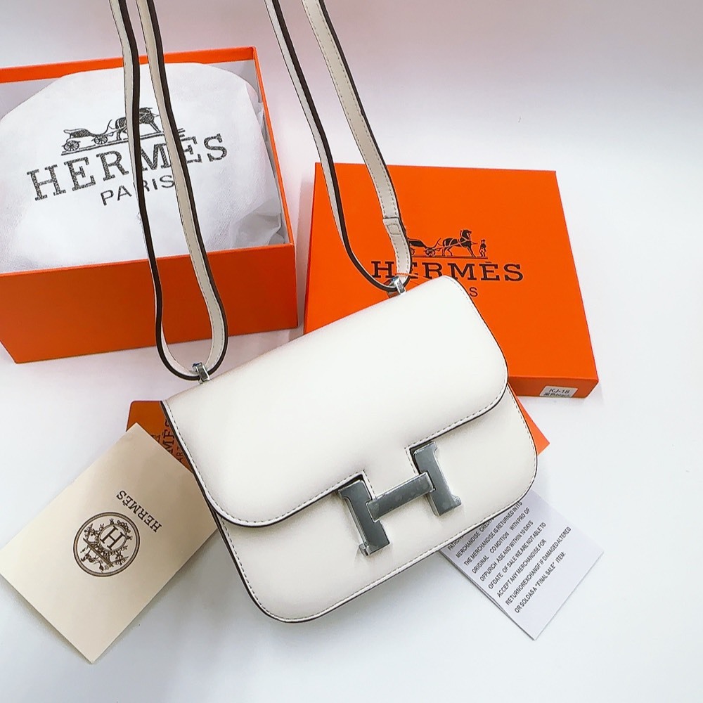 TÚI HERME CONSTANCE SZ18 DA THẬT KHÓA BẠC