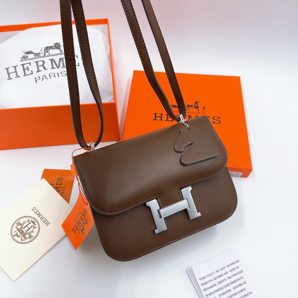 TÚI HERME CONSTANCE SZ18 DA THẬT KHÓA BẠC
