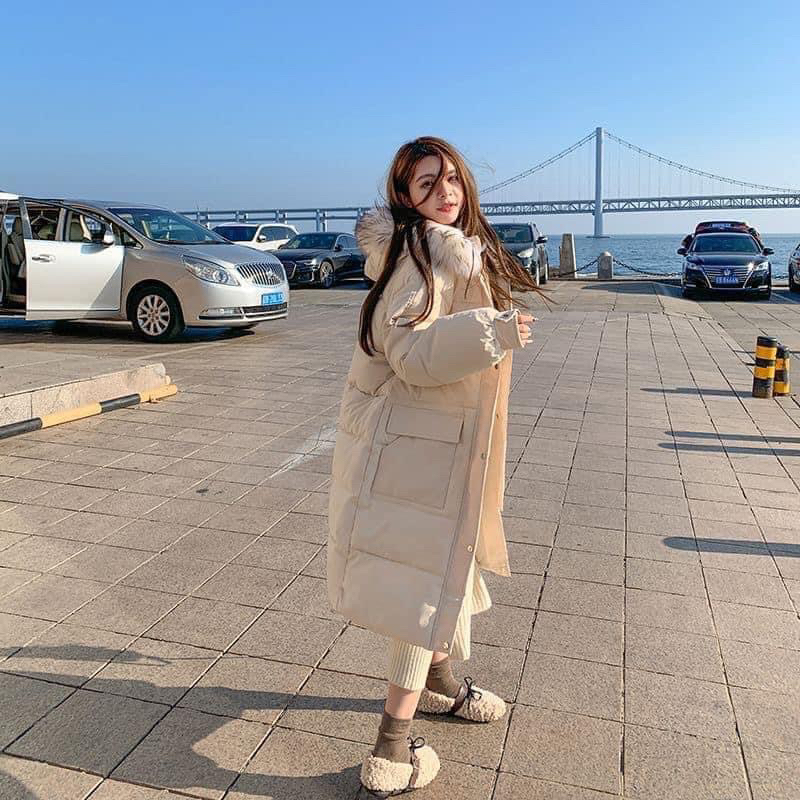 Oder Taobao : Áo phao dài , áo đại hàn dáng dài Hàn Quốc