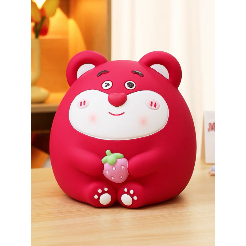 Tượng tô màu BỘ SƯU TẬP GẤU DÂU hạch cao size lớn 18-24cm