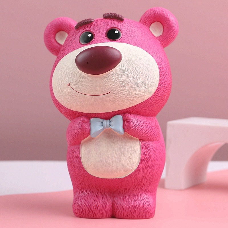 Tượng tô màu BỘ SƯU TẬP GẤU DÂU hạch cao size lớn 18-24cm