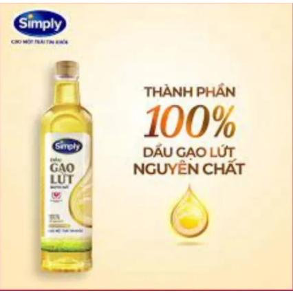 Dầu gạo lứt Simply 1L