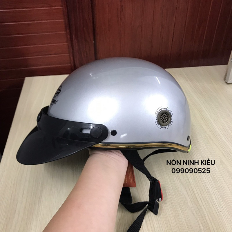 MŨ BẢO HIỂM NỬA ĐẦU TRƠN 1 MÀU