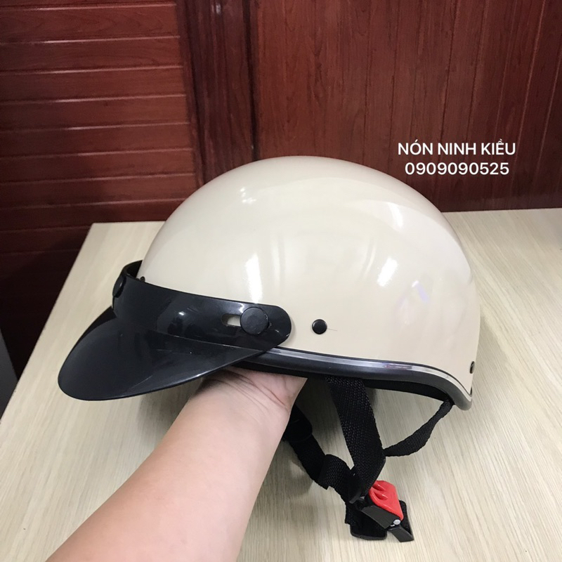 MŨ BẢO HIỂM NỬA ĐẦU TRƠN 1 MÀU