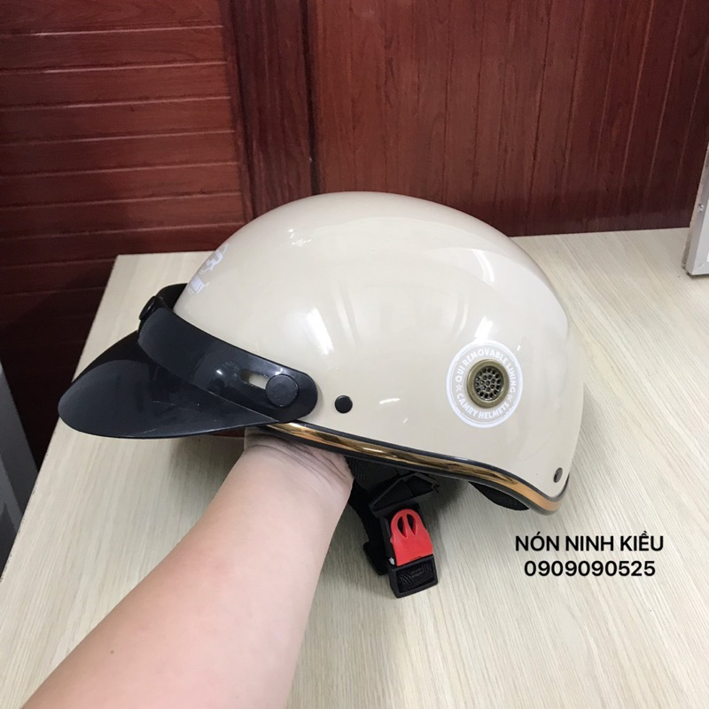 MŨ BẢO HIỂM NỬA ĐẦU TRƠN 1 MÀU