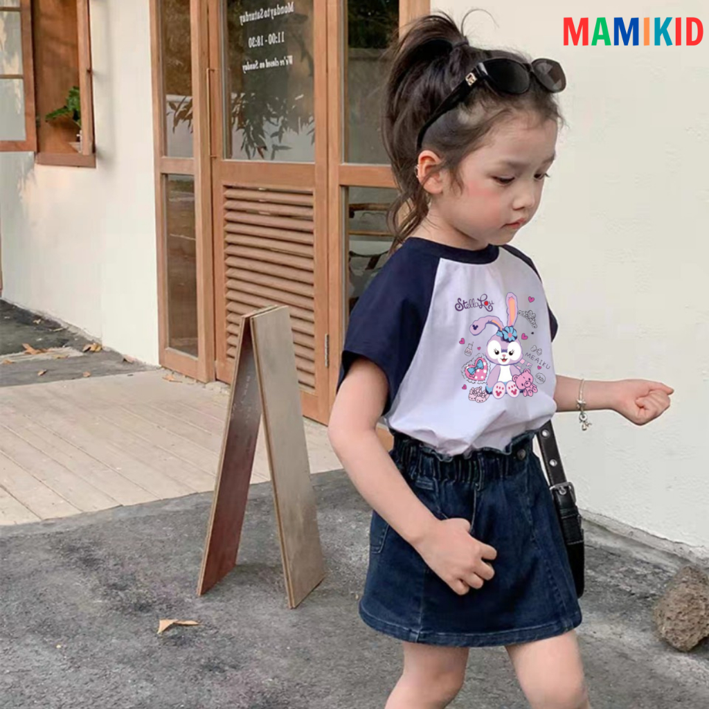 Áo Phông Cho Bé, Áo Thun Bé Gái Hình In cute, chất cotton 4 chiều mềm đẹp,,Mamikid