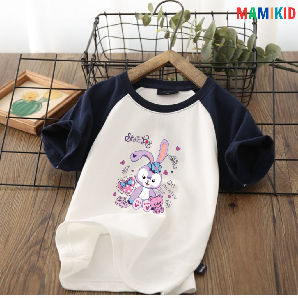 Áo Phông Cho Bé, Áo Thun Bé Gái Hình In cute, chất cotton 4 chiều mềm đẹp,,Mamikid
