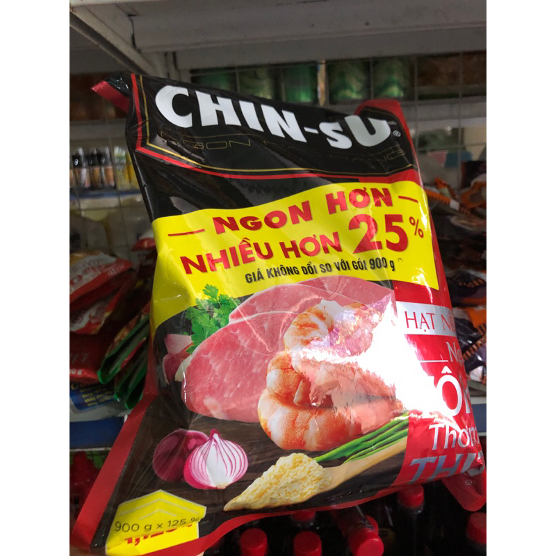Hạt nêm ngọt tôm thơm thịt Chinsu gói 900g tặng  thêm 25%giá không đổi  so với gói  900g