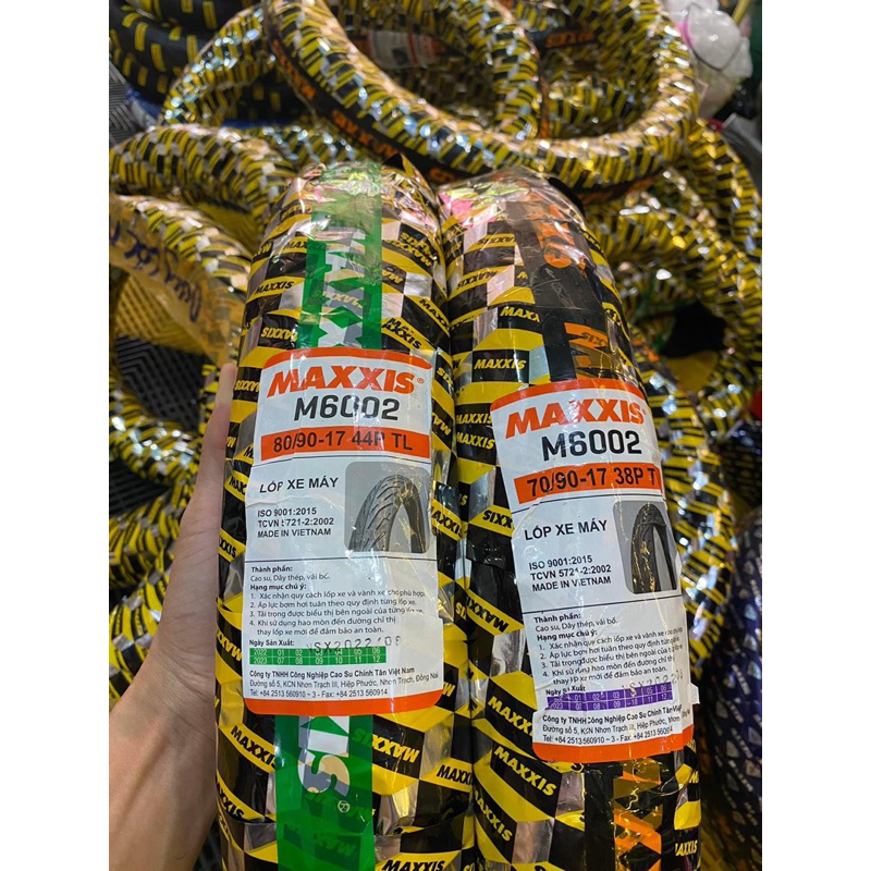 VỎ MAXXIS M6002 KHÔNG RUỘT SIZE 70/90-17 VÀ 80/90-17