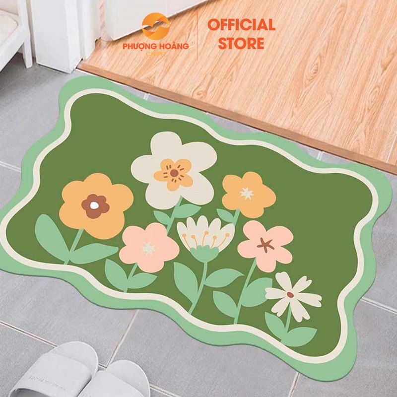 Thảm lau chân, thảm chùi chân bali Hình Thú đế cao su chống trơn trượt - 40cm x 60cm