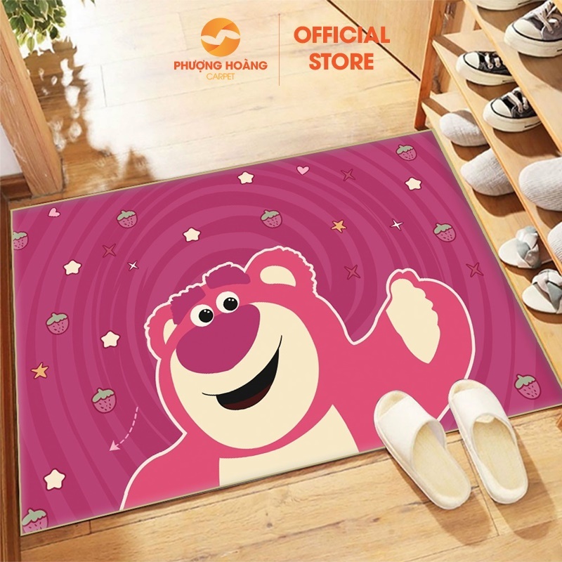 Thảm lau chân, thảm chùi chân bali Hình Thú đế cao su chống trơn trượt - 40cm x 60cm
