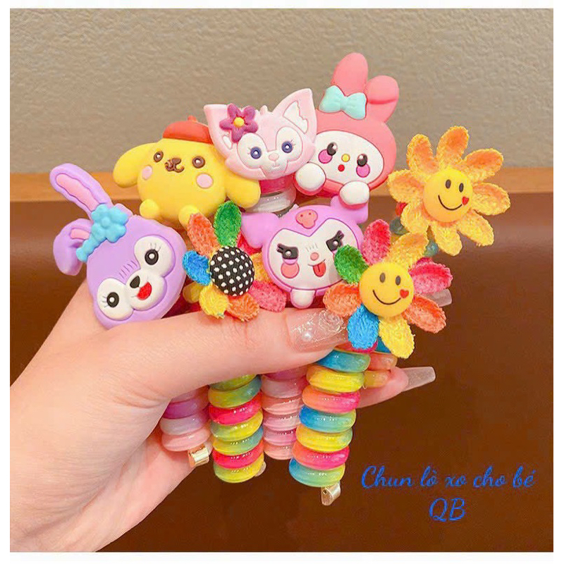 Chun buộc tóc lò xo cho bé gái