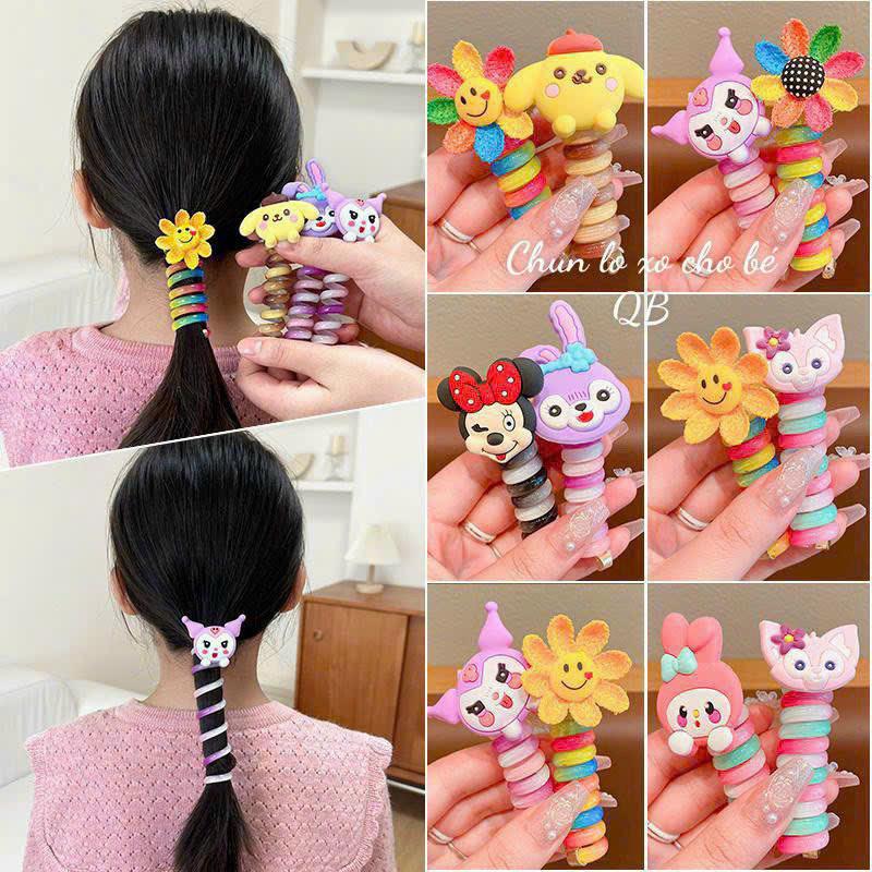 Chun buộc tóc lò xo cho bé gái