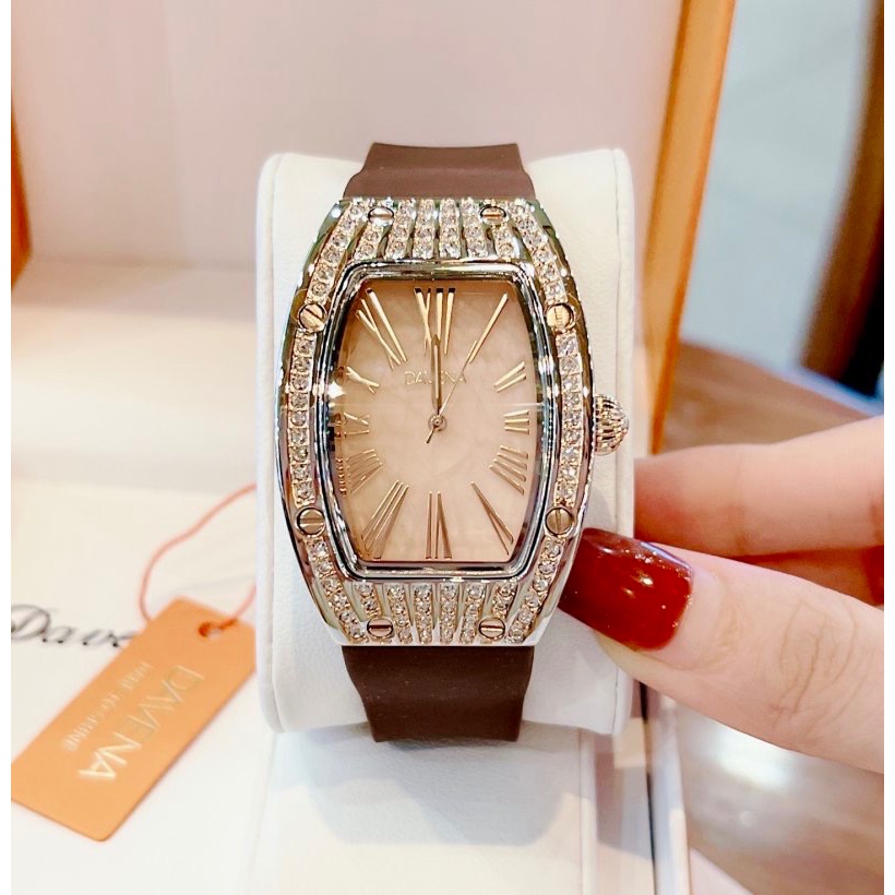 Đồng hồ nữ Davena D31562A Silver Watch 36mm, Authentic, Full box, Luxury Diamond Watch