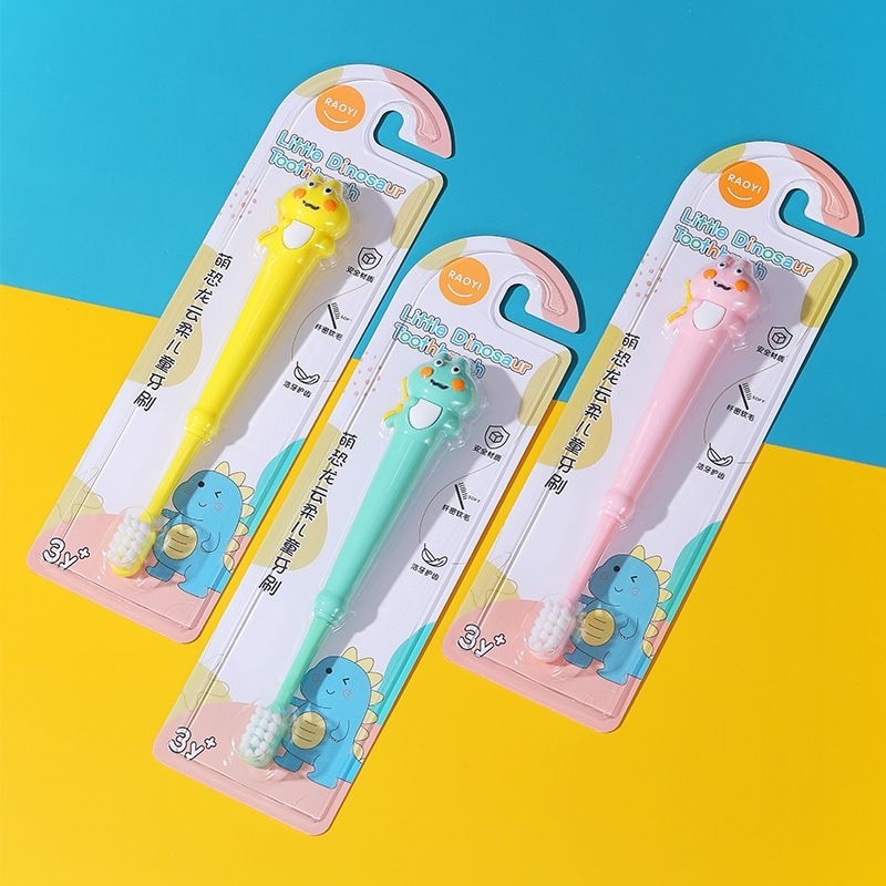 _ Bàn Chải Chú Khủng Long Đáng Yêu Cho Bé _ Sợi Tơ Siêu Mềm Mịn