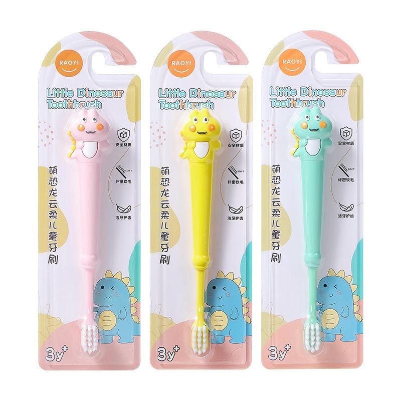 _ Bàn Chải Chú Khủng Long Đáng Yêu Cho Bé _ Sợi Tơ Siêu Mềm Mịn