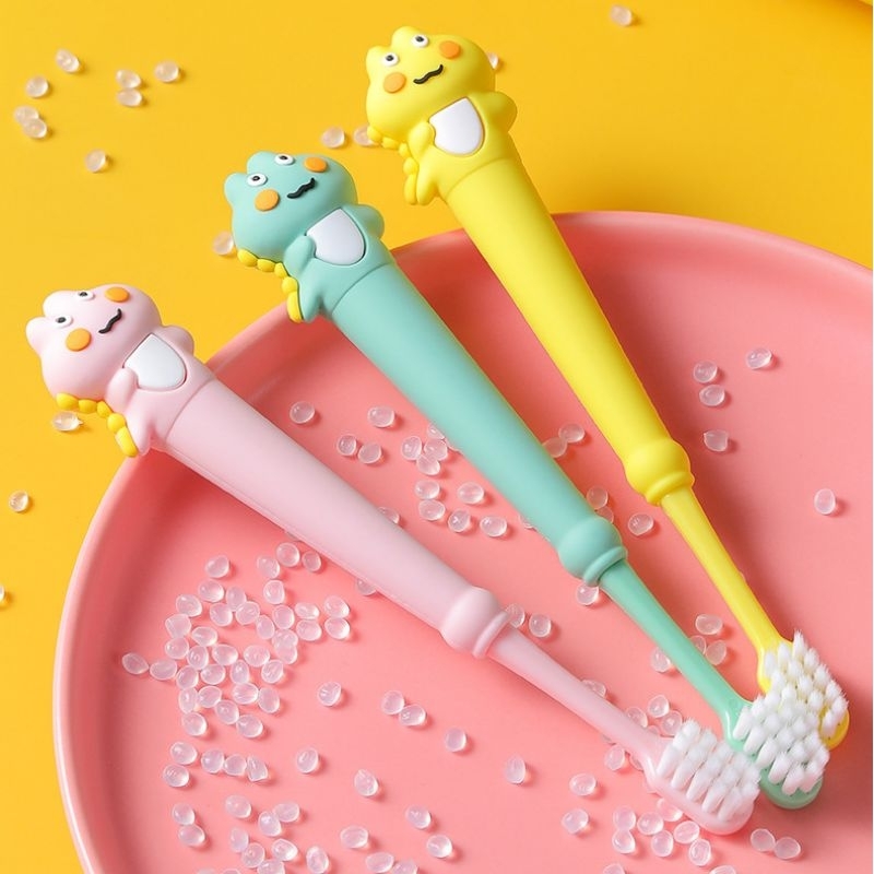 _ Bàn Chải Chú Khủng Long Đáng Yêu Cho Bé _ Sợi Tơ Siêu Mềm Mịn