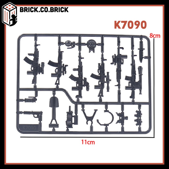 Đồ chơi Lắp ráp Vũ Khí Nhỏ Dành Cho Quân Sự Mô hình Phụ Kiện Vũ Khí K7090