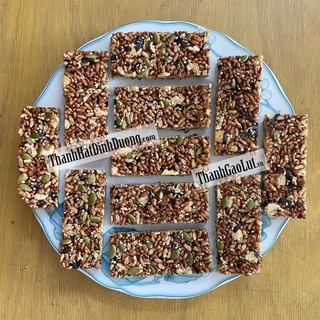 Thanh gạo lứt mix hạt dinh dưỡng: điều, hạnh nhân, mắc ca, ó.c ch.ó, bí xanh,..ngon, tốt cho sức khoẻ, ăn kiêng healthy