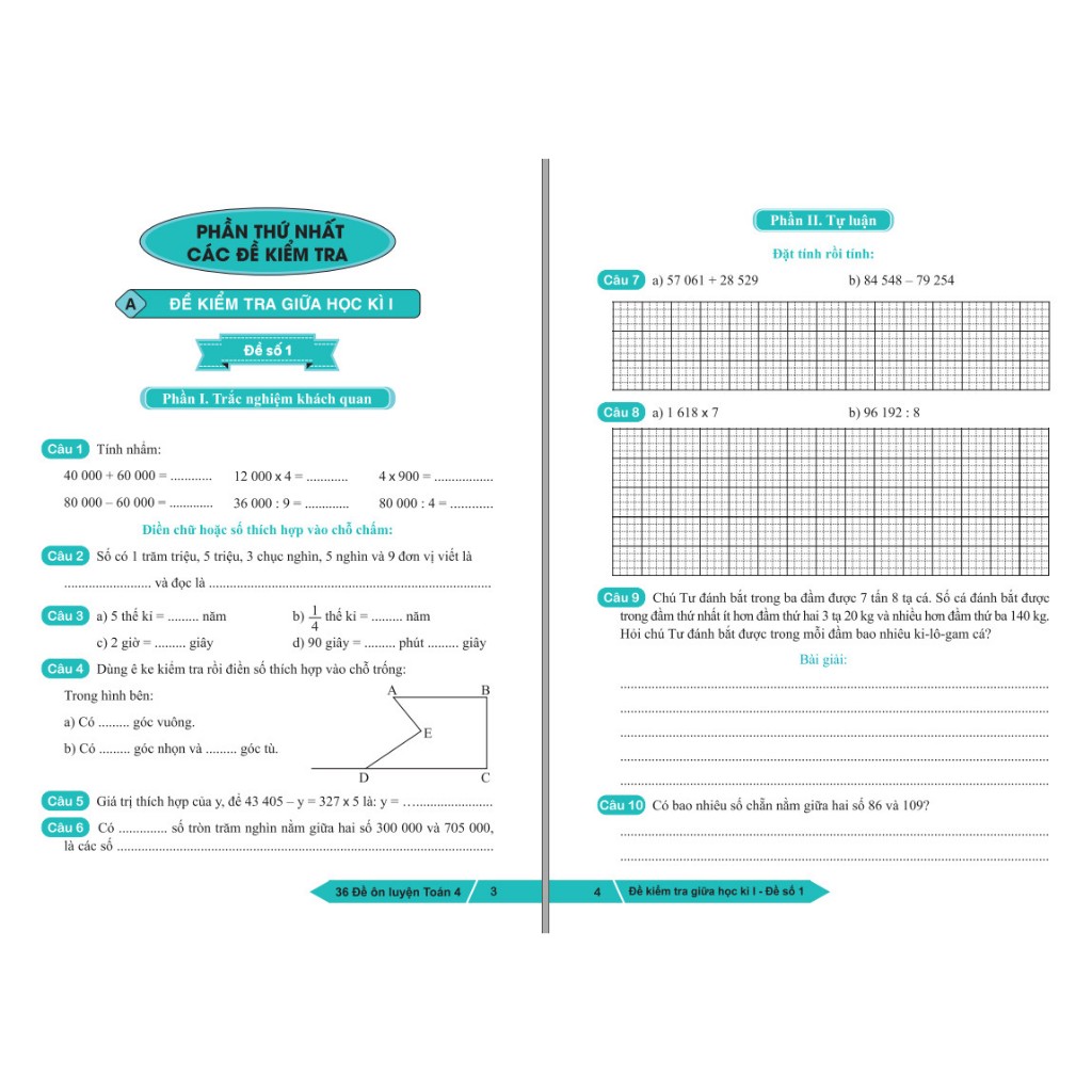 Sách - 36 Đề Ôn Luyện Toán 4 - Biên soạn theo chương trình GDPT mới - ndbooks