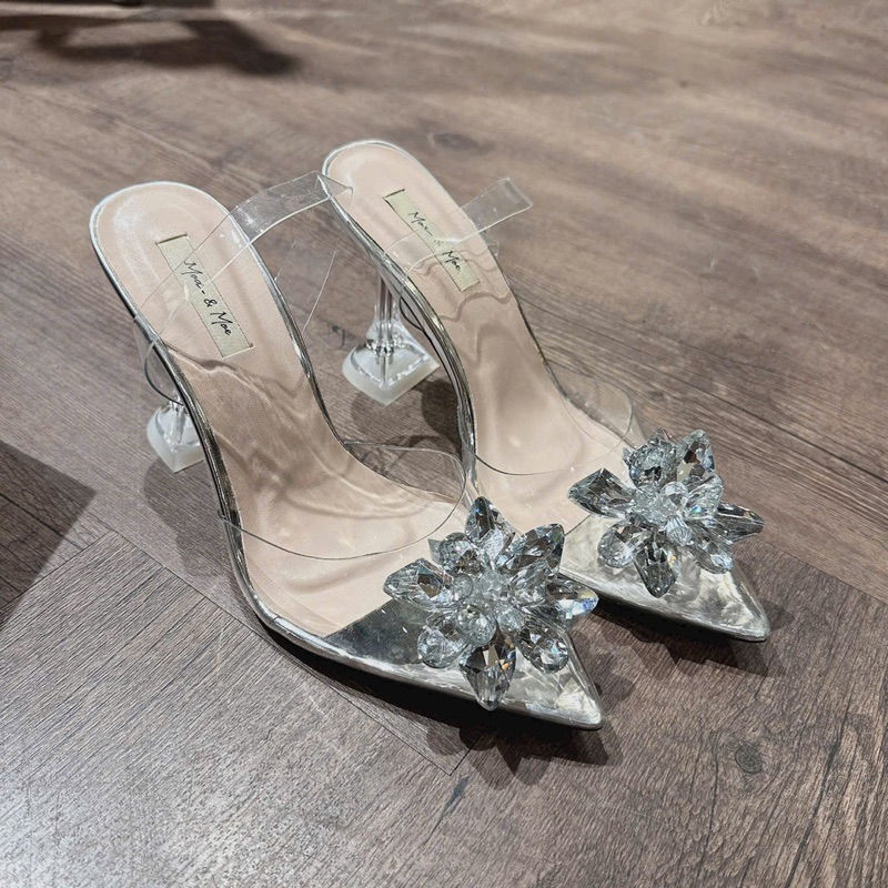 GIÀY BAL CAO GÓT LY QUAI MICA HOA PHA LÊ SANG CHẢNH