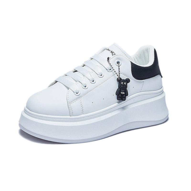 Giày thể thao nữ đế cao 5cm đế in hình gấu đáng yêu kiểu dáng trẻ trung năng động HB72