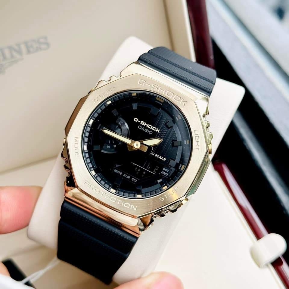 Đồng hồ Casio G-Shock kim loại mới GM-2100G-1A9 tone Vàng - Đen