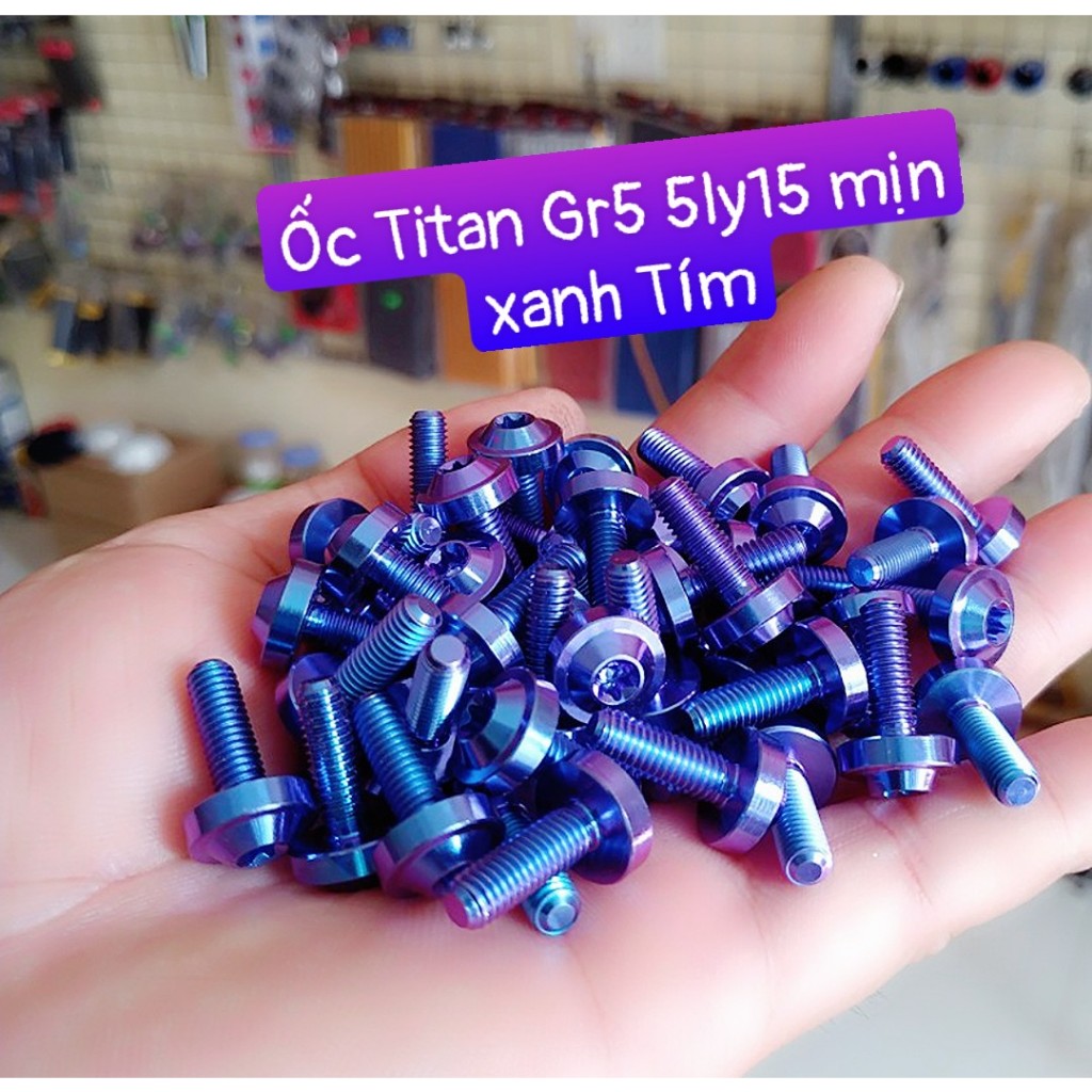 Ốc titan Gr5 5ly15 gắn dàn áo xe máy