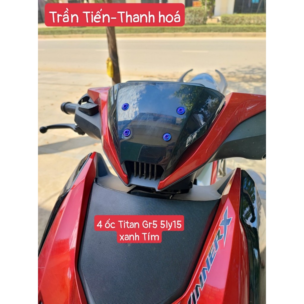 Ốc titan Gr5 5ly15 gắn dàn áo xe máy