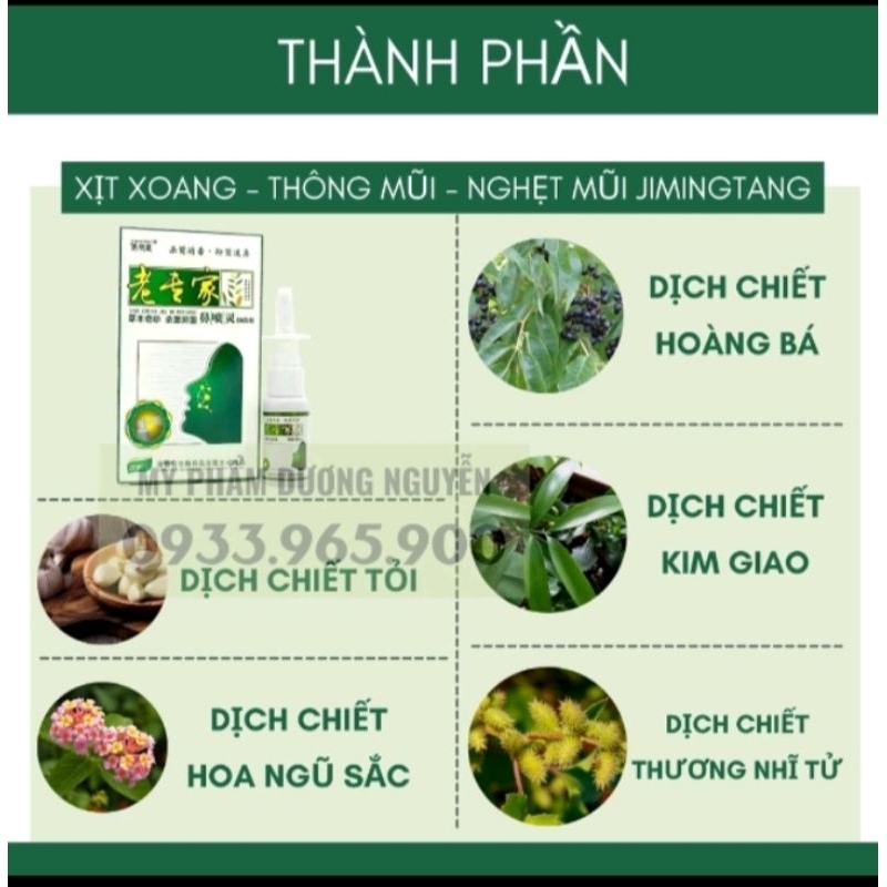Xịt Xoang Mũi JIMINGTANG- Xịt mũi, vệ sinh mũi