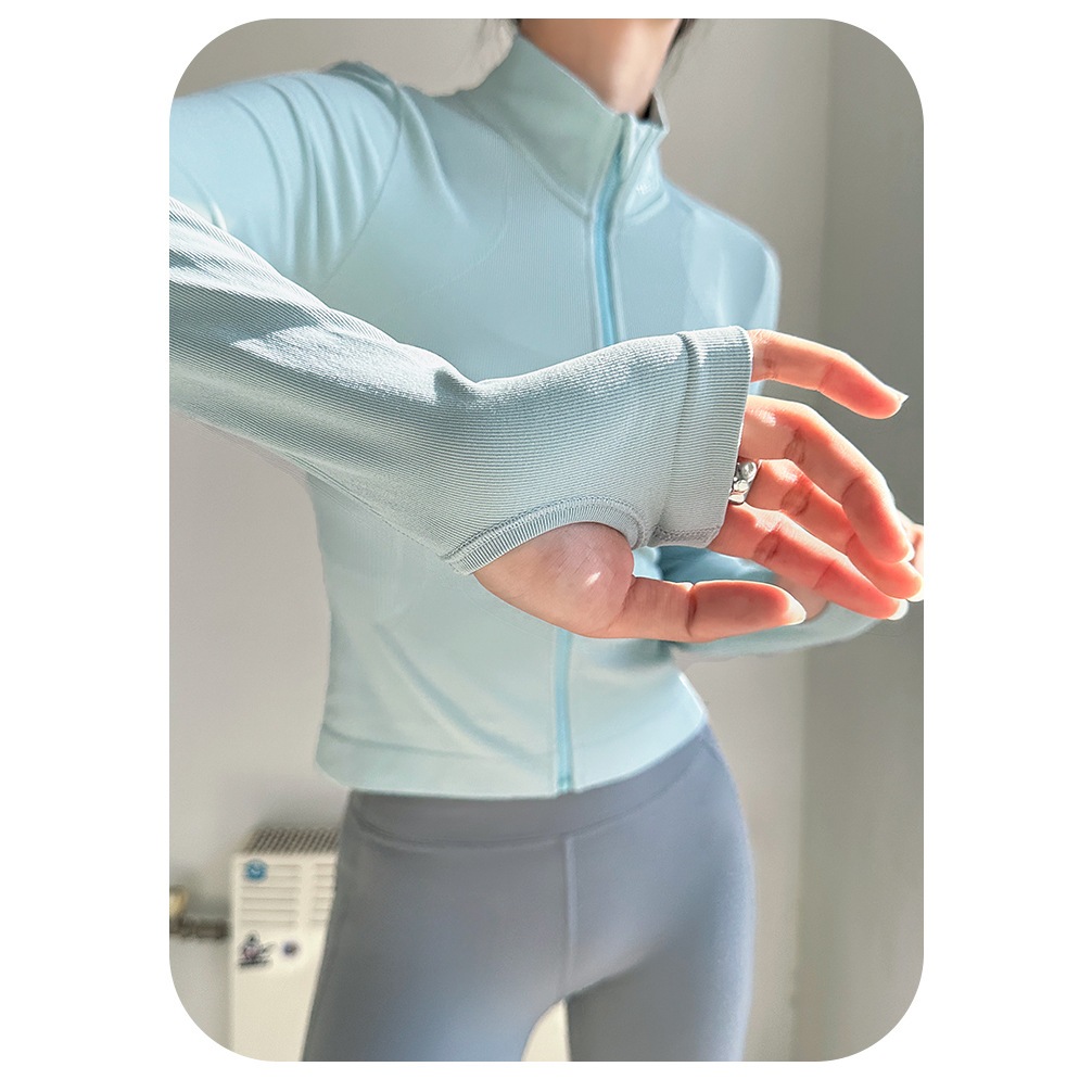 Áo Khoác Thể Thao Nữ Tập Gym, Yoga, Aerobic Ôm Body Dài Tay Co Dãn, Thoáng Khí Có Khóa Kéo EVASPORT