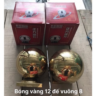 1 quả bóng vàng inox 304 đế vuông trang trí trụ lan can cầu thang