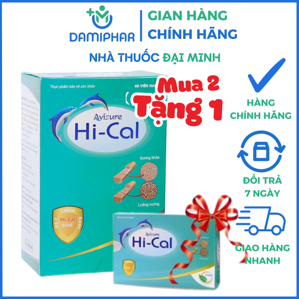 Canxi Hữu Cơ Avisure Hi-Cal Hộp 60 Viên - Bổ Sung Canxi Cho Mọi Người