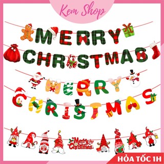 Dây chữ marry christmas trang trí chủ đề giáng sinh, noel, năm mới 2024 - kem shop k285