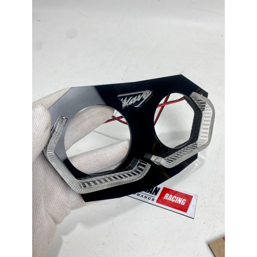 Mặt xoay sharingan độ lé đèn bi cầu kèm pass cho Wave lên chóa 2 tầng