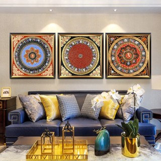 Tranh tô viền chú thangka, mandala phòng trà thiền định